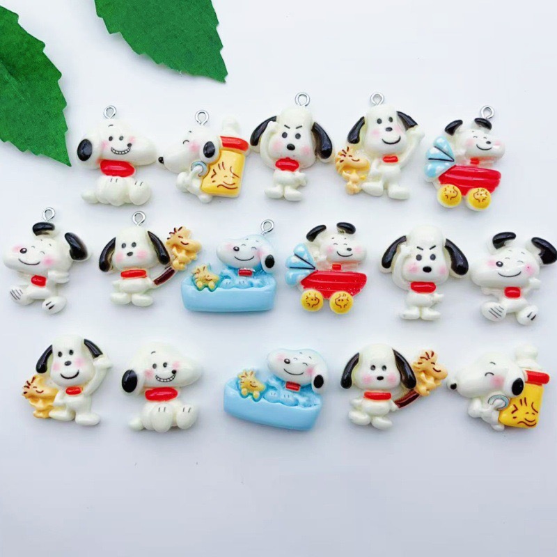 Resin Art For Sale - 12pcs resin cartoon dog pendant, DIY