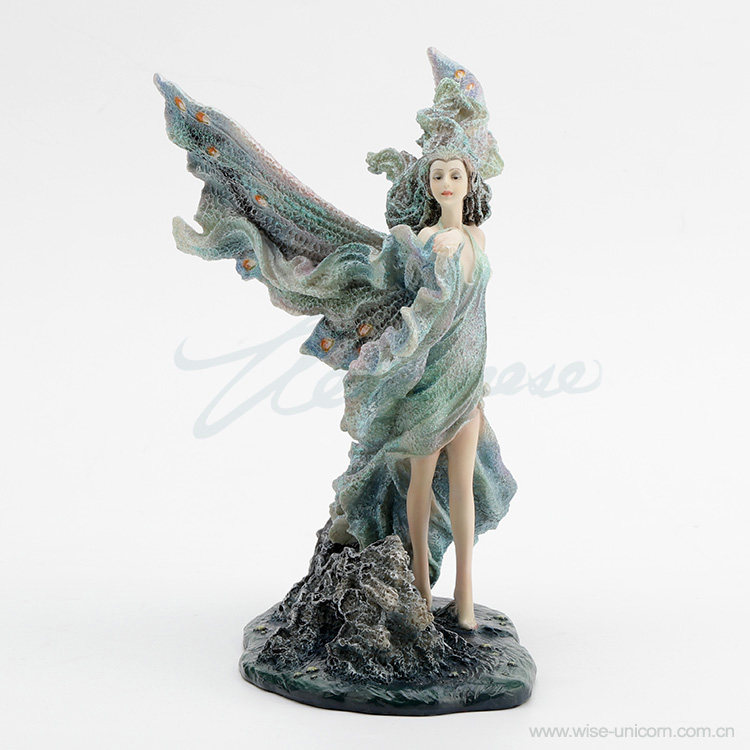 Resin Art For Wedding Gift - Ethereal Ocean Wave Wing Fairy Sculpture
