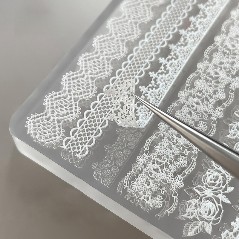 1pc Lace 3D Silicone Nail Mold - Resin Art Template 评论和价格