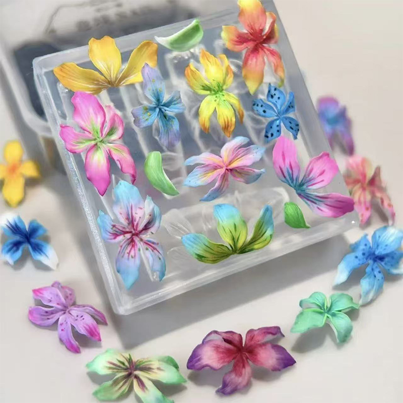 【O】3D Flowers Nail Mold DIY Si - Resin Art Template 评论和价格