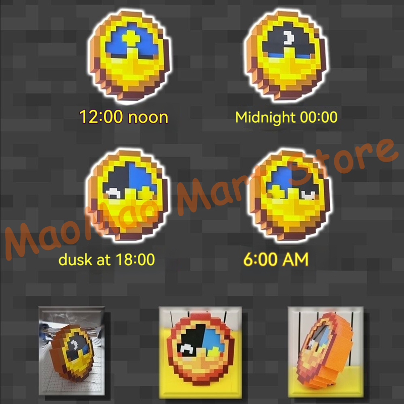 Chic Retro Pixel Art Style Sun - Resin Art Clock 评论和价格