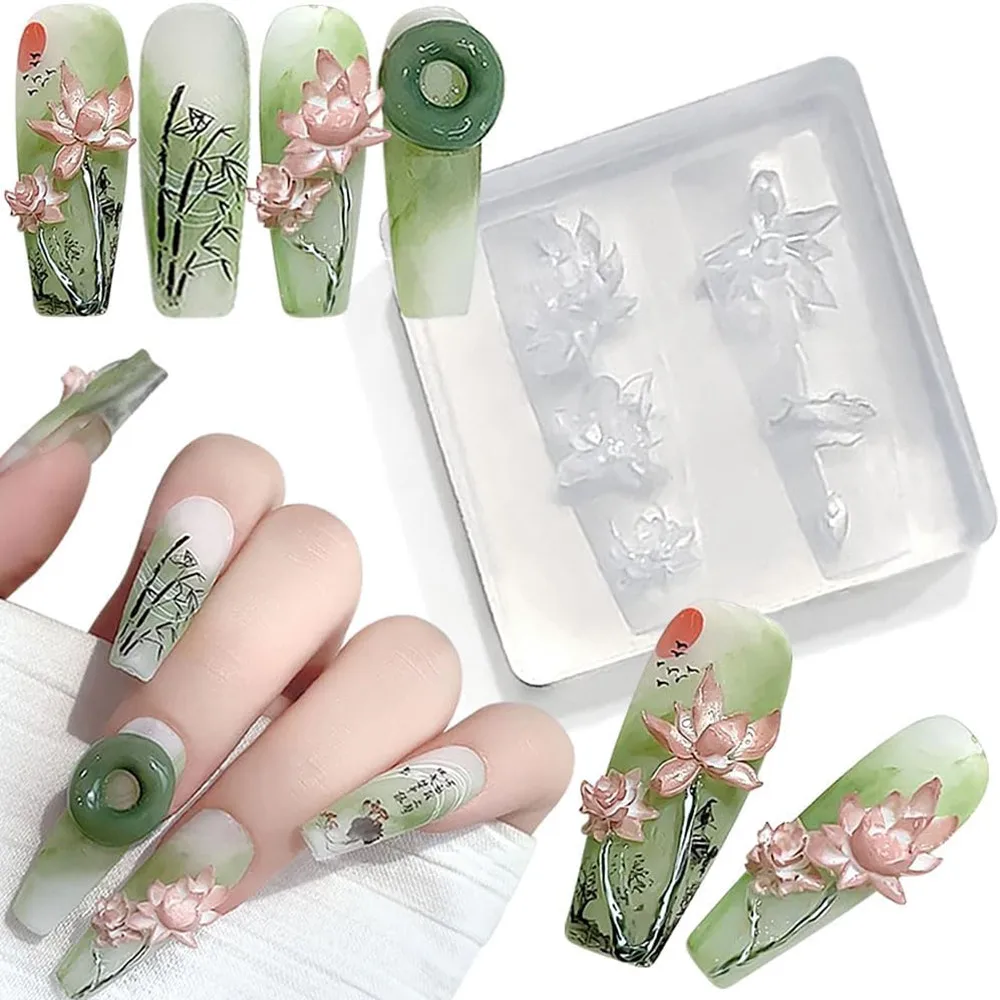 3D thorns Nail Design Silicone - Resin Art Template 评论和价格
