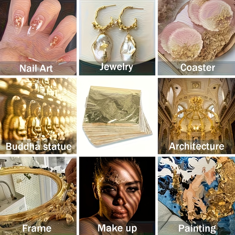 Set of 100Pcs Imitation Gold F - Resin Art For Wedding Gift 评论和价格