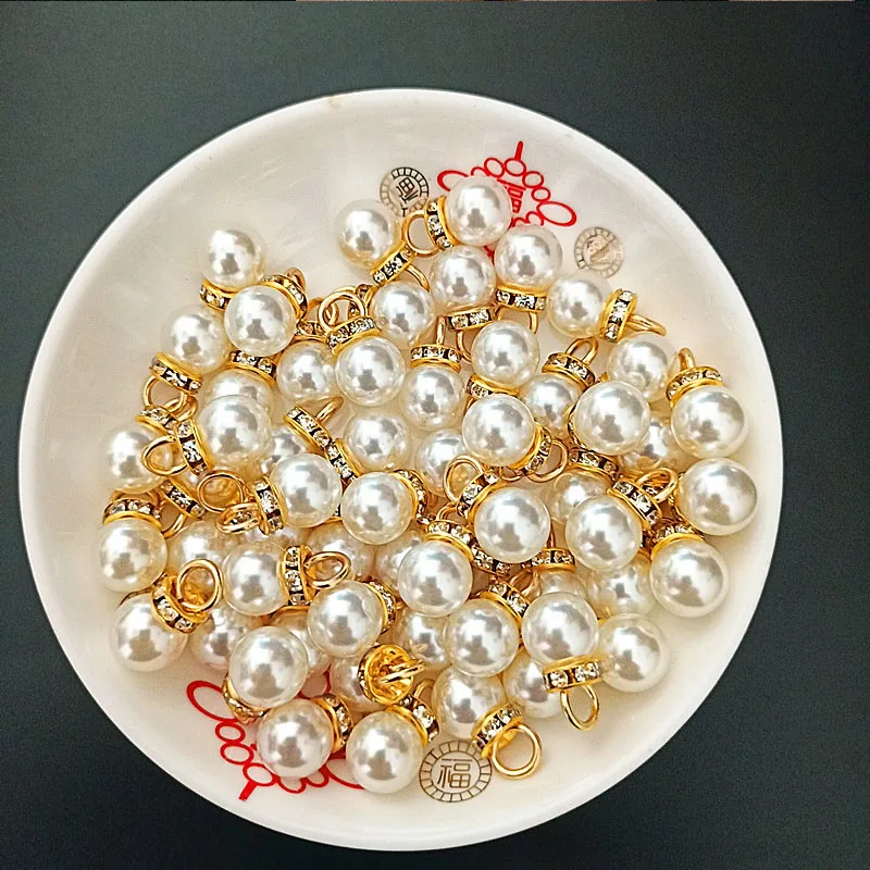 30Pcs Round Pearl Diamond Pend - Resin Art For Wedding Gift 评论和价格