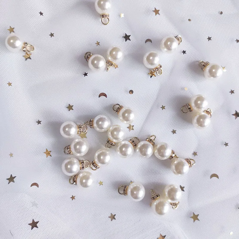 30Pcs Round Pearl Diamond Pend - Resin Art For Wedding Gift 评论和价格