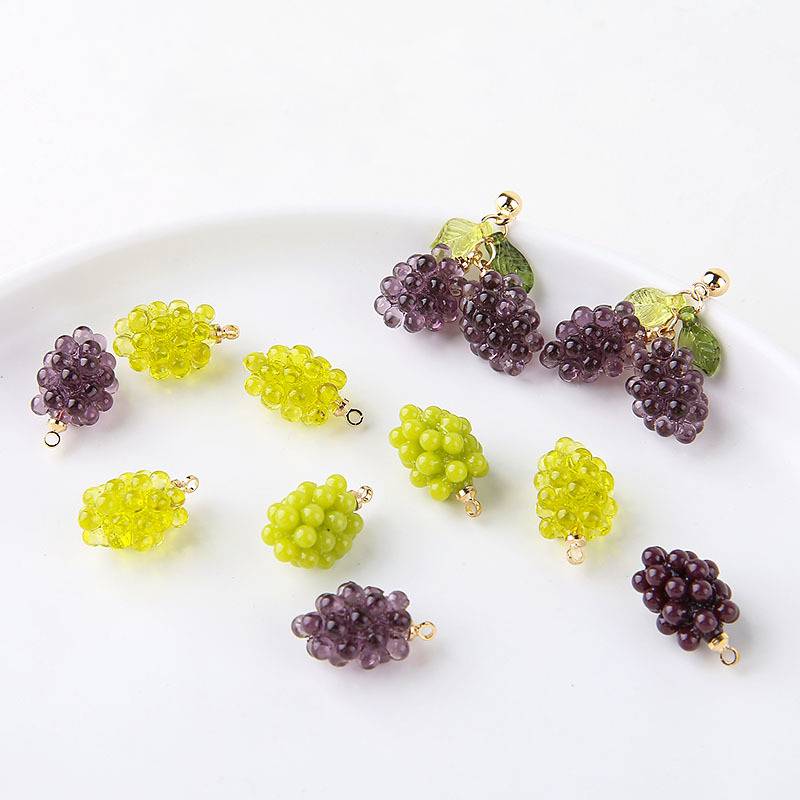 6pcs Cute Little Grapes Resin  - Resin Art For Sale 评论和价格