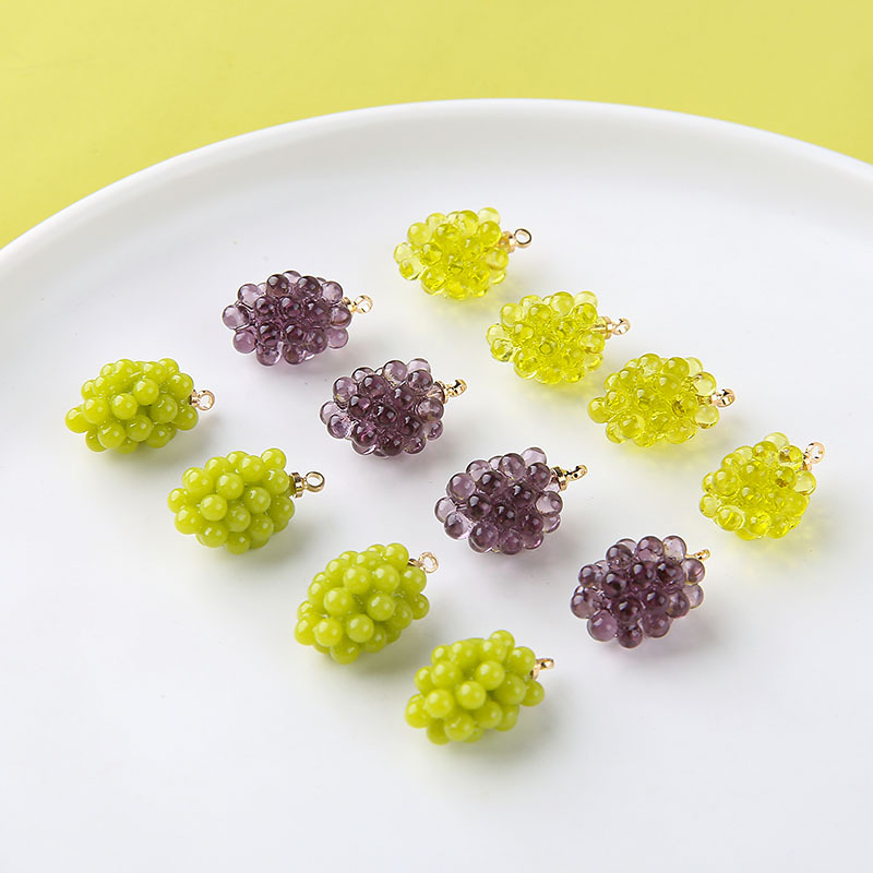 6pcs Cute Little Grapes Resin  - Resin Art For Sale 评论和价格