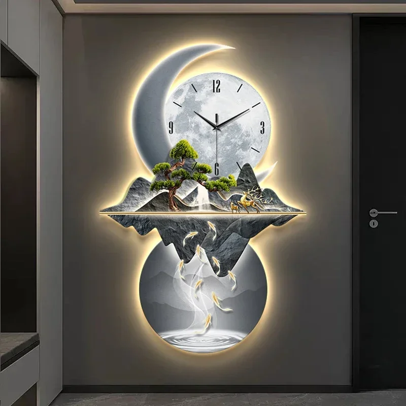 Art Mural Wall Clocks Led Mode - Resin Art Clock 评论和价格