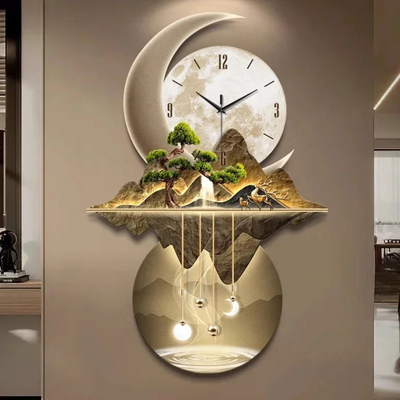 Art Mural Wall Clocks Led Mode - Resin Art Clock 评论和价格