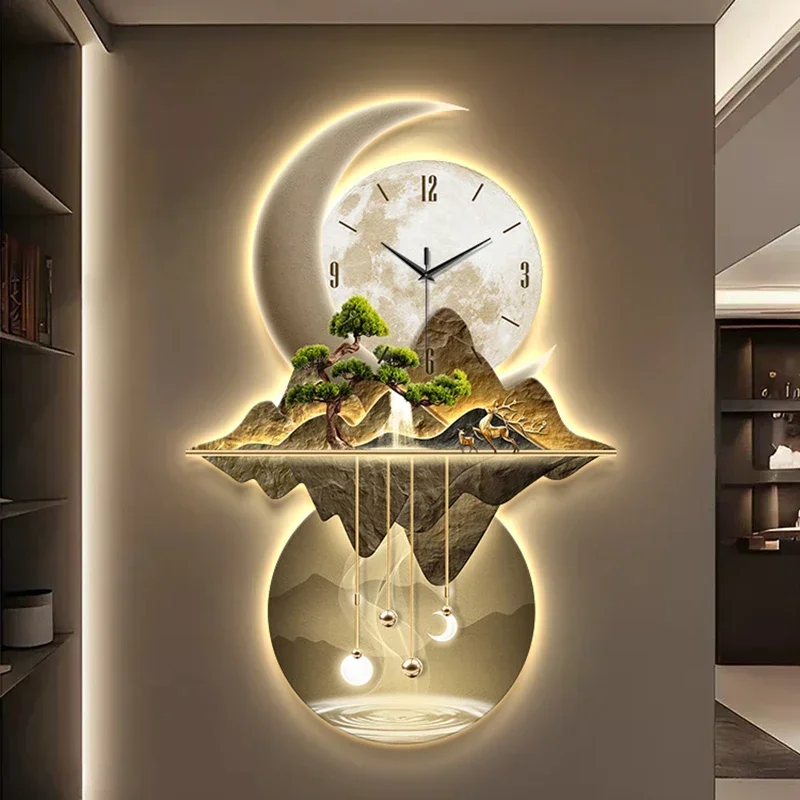 Art Mural Wall Clocks Led Mode - Resin Art Clock 评论和价格