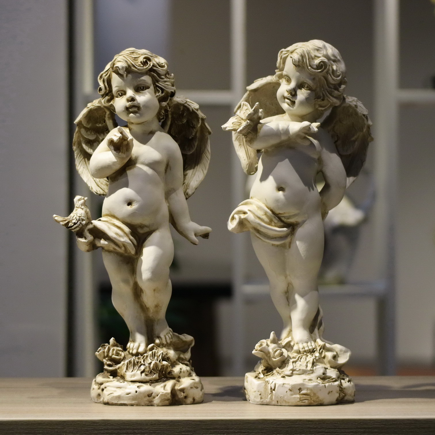 Retro Resin Angel Figurine 29c - Resin Art For Wedding Gift 评论和价格