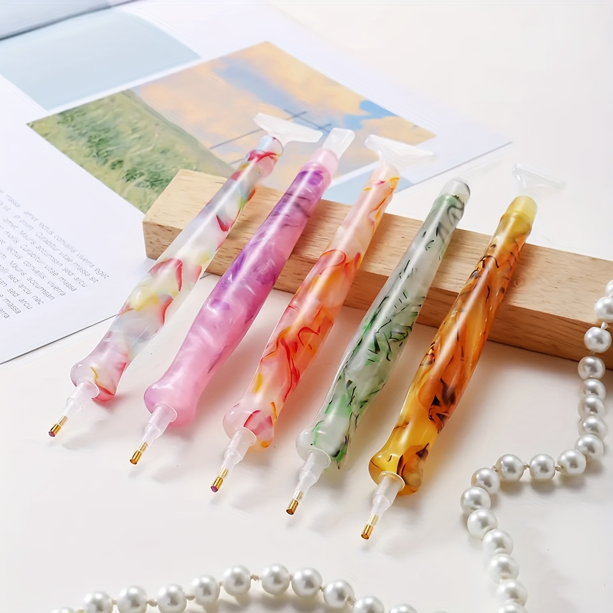 1pc Random Color Resin Retro D - Resin Art Pen 评论和价格