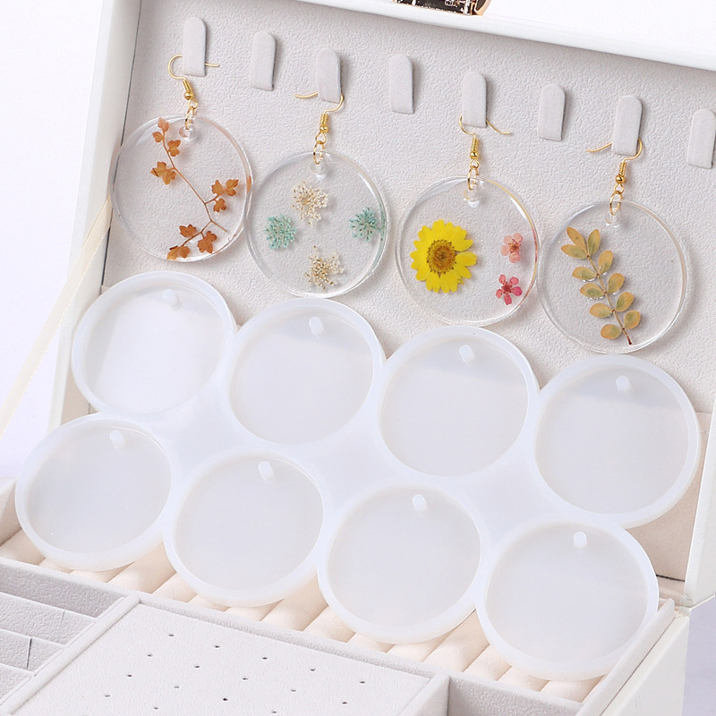 Hot 8/12pcs Round Oval Pendant - Resin Art Heat Gun 评论和价格