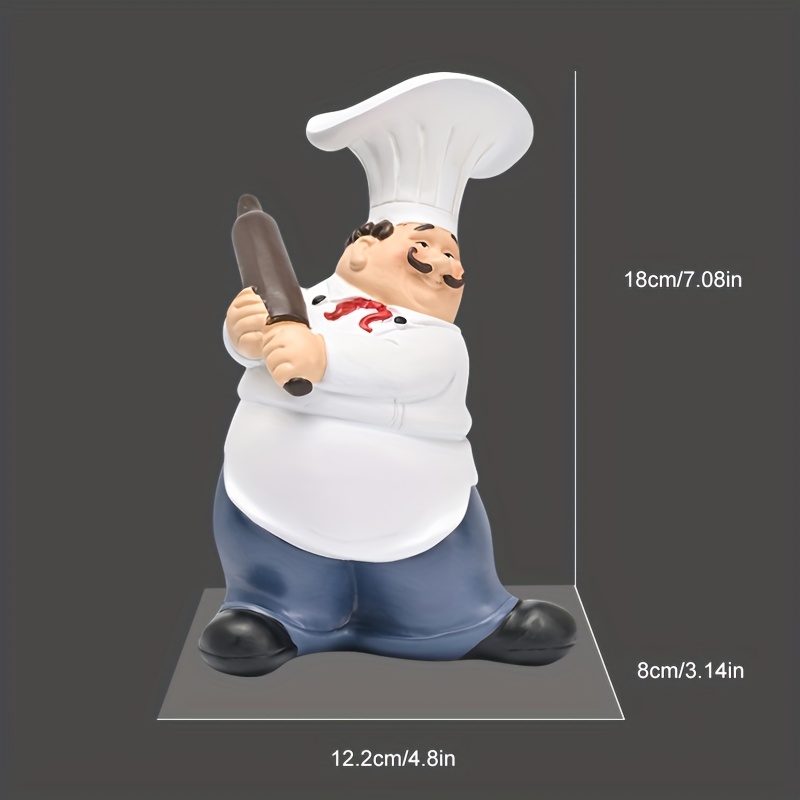 Mustache Chef-Chef Resin Statu - Resin Art Kitchen 评论和价格