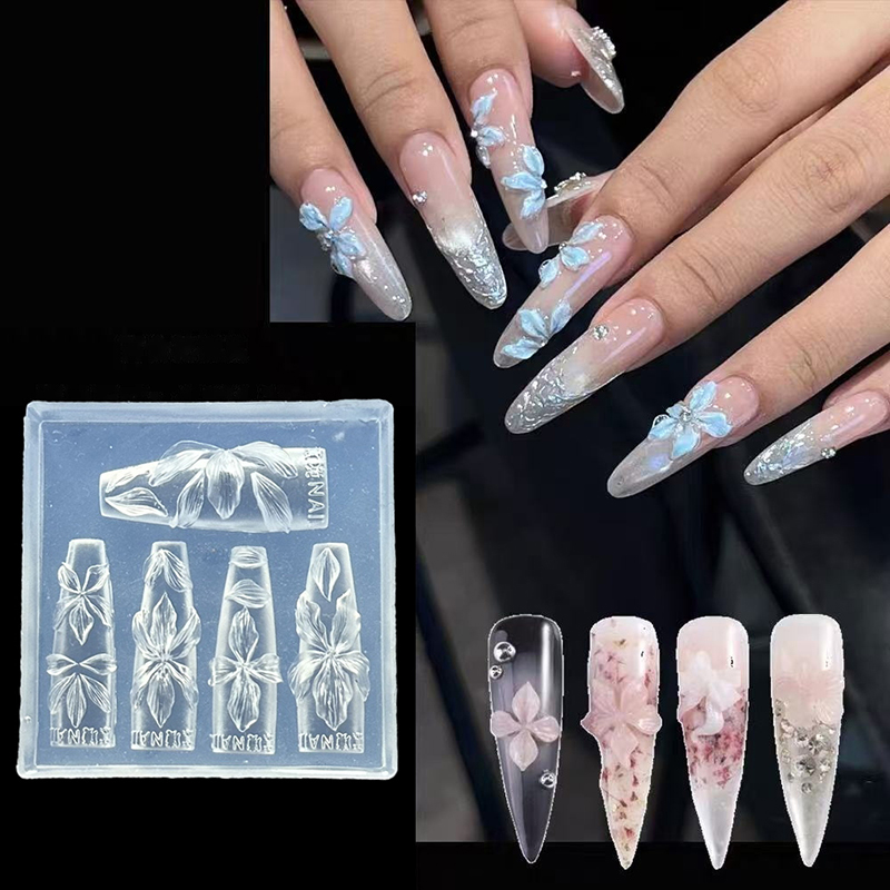 3D Flowers Nail Mold DIY Silic - Resin Art Template 评论和价格