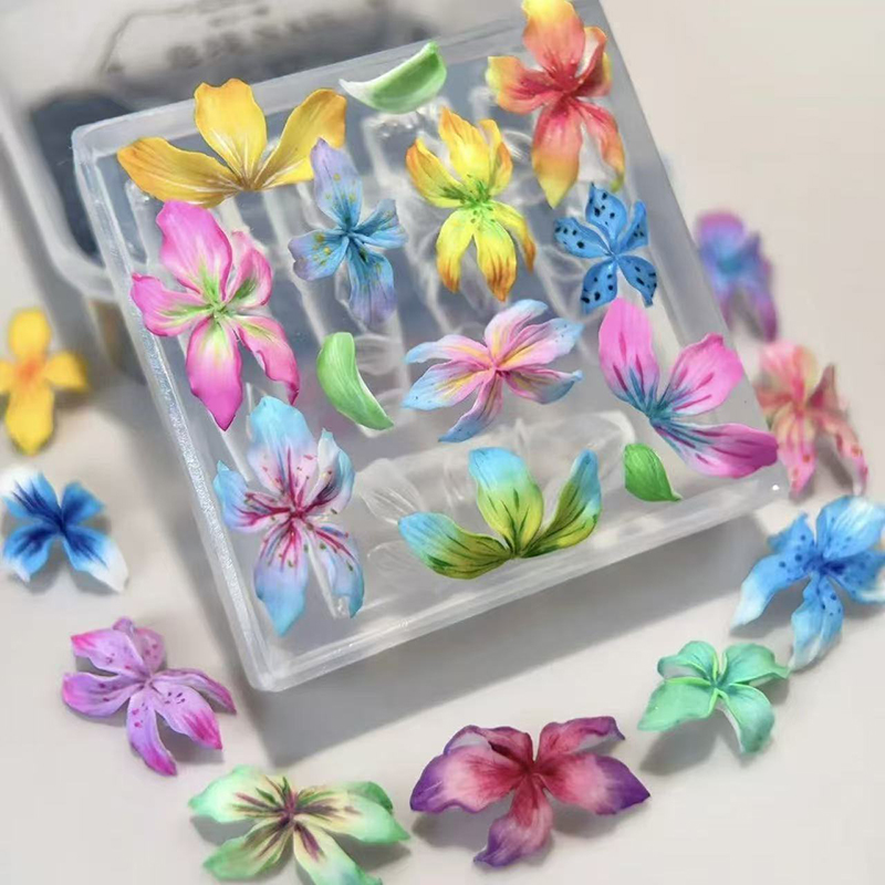 3D Flowers Nail Mold DIY Silic - Resin Art Template 评论和价格