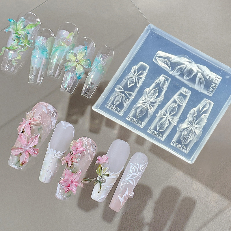 3D Flowers Nail Mold DIY Silic - Resin Art Template 评论和价格