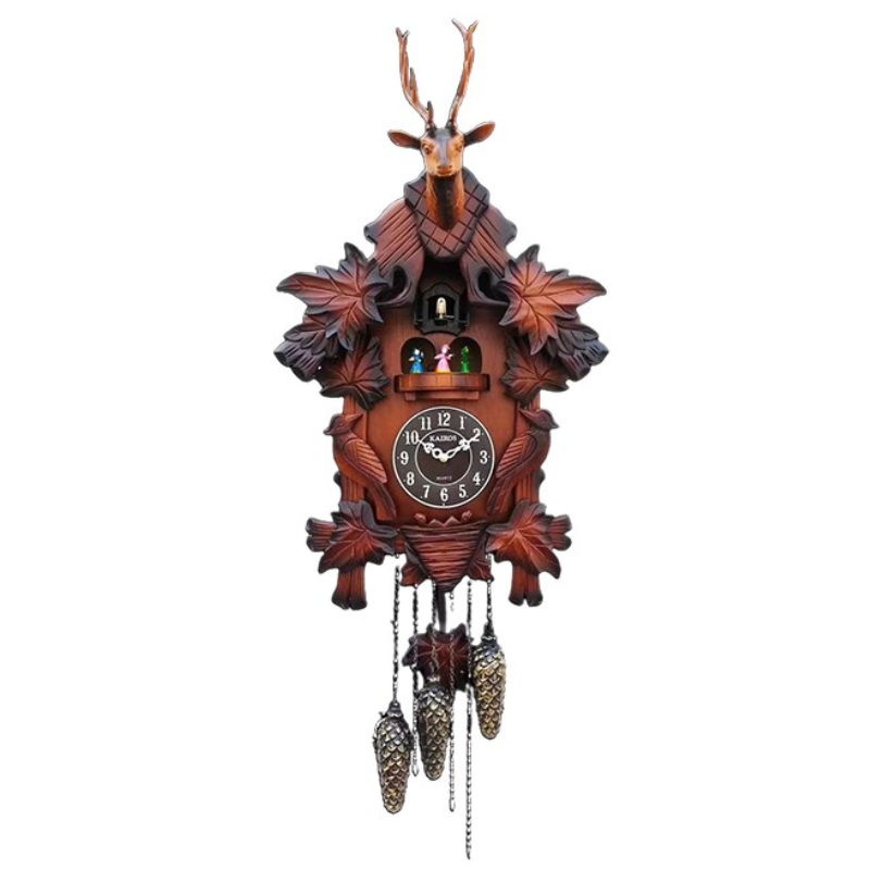 Cuckoo Wall Clock Solid Wood C - Resin Art Clock 评论和价格
