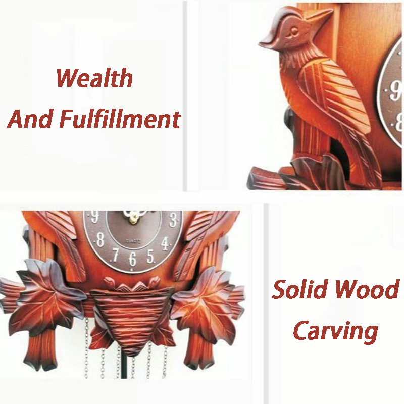 Cuckoo Wall Clock Solid Wood C - Resin Art Clock 评论和价格