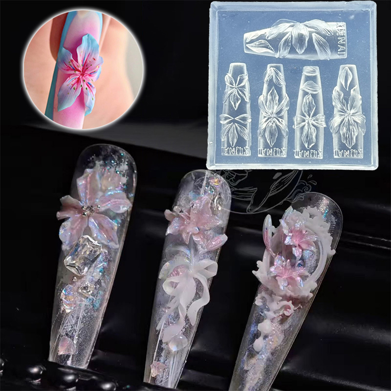 Z. 3D Flowers Nail Mold DIY Si - Resin Art Template 评论和价格