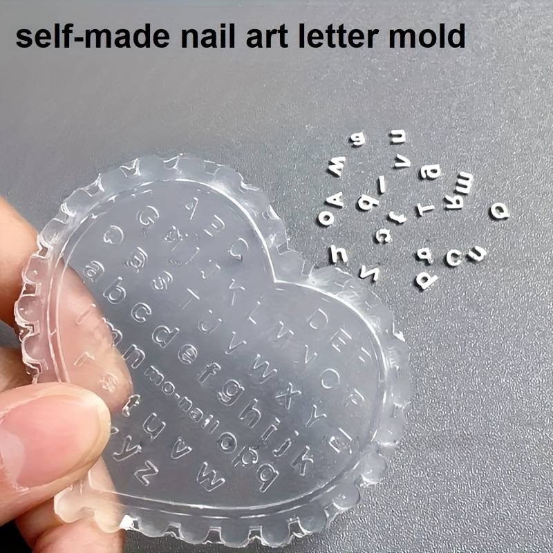1pc Self-Made Nail Art Letter  - Resin Art Template 评论和价格