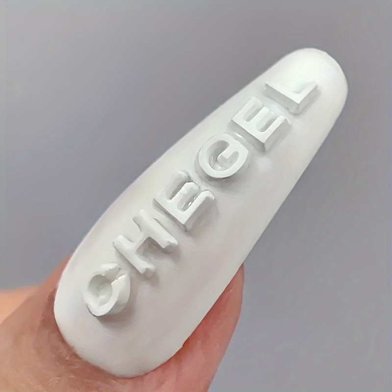 1pc Self-Made Nail Art Letter  - Resin Art Template 评论和价格