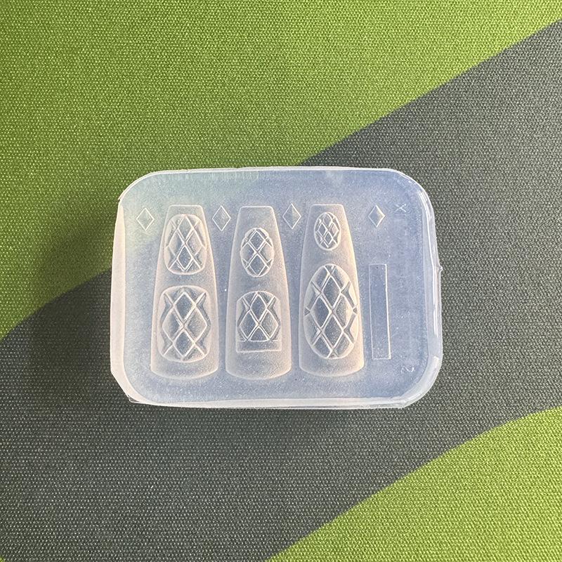 Silicone Nails Mold Plaid Bow  - Resin Art Template 评论和价格