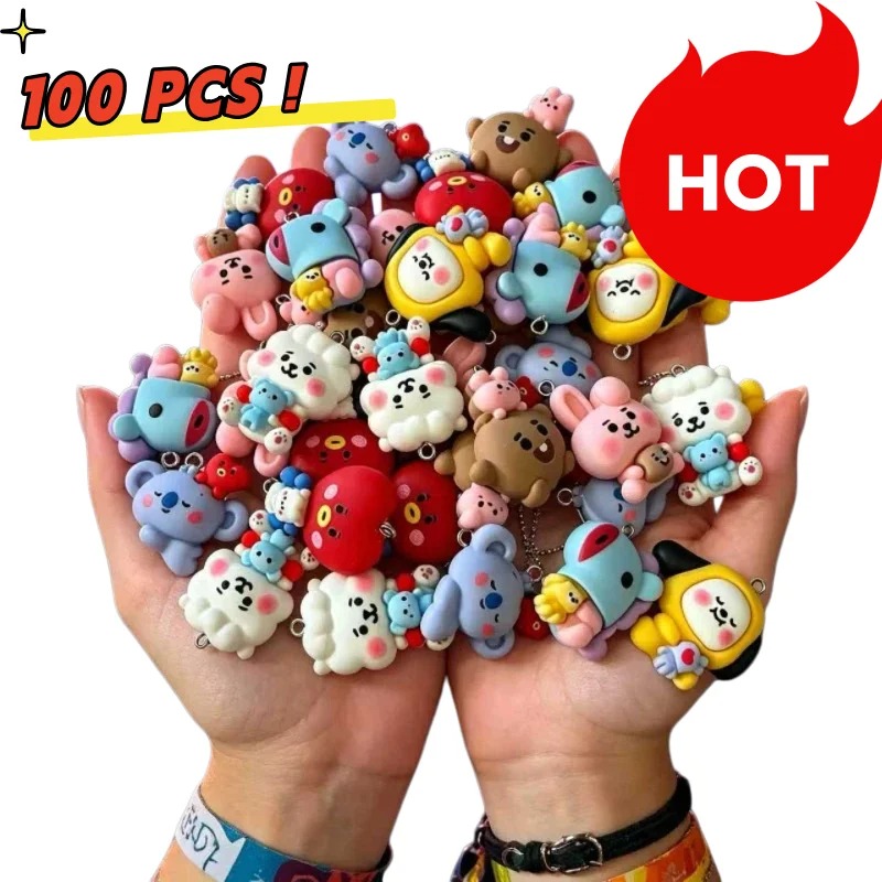 7pcs BT21 Resin Cartoon Charm  - Resin Art For Sale 评论和价格