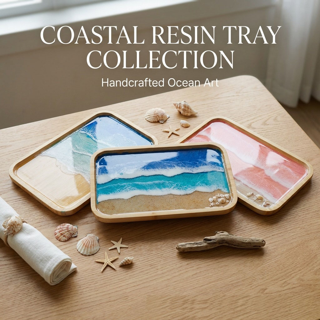 Epoxy Resin Ocean Art Decorati - Resin Art Kitchen 评论和价格