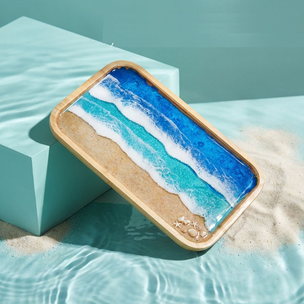Epoxy Resin Ocean Art Decorati - Resin Art Kitchen 评论和价格