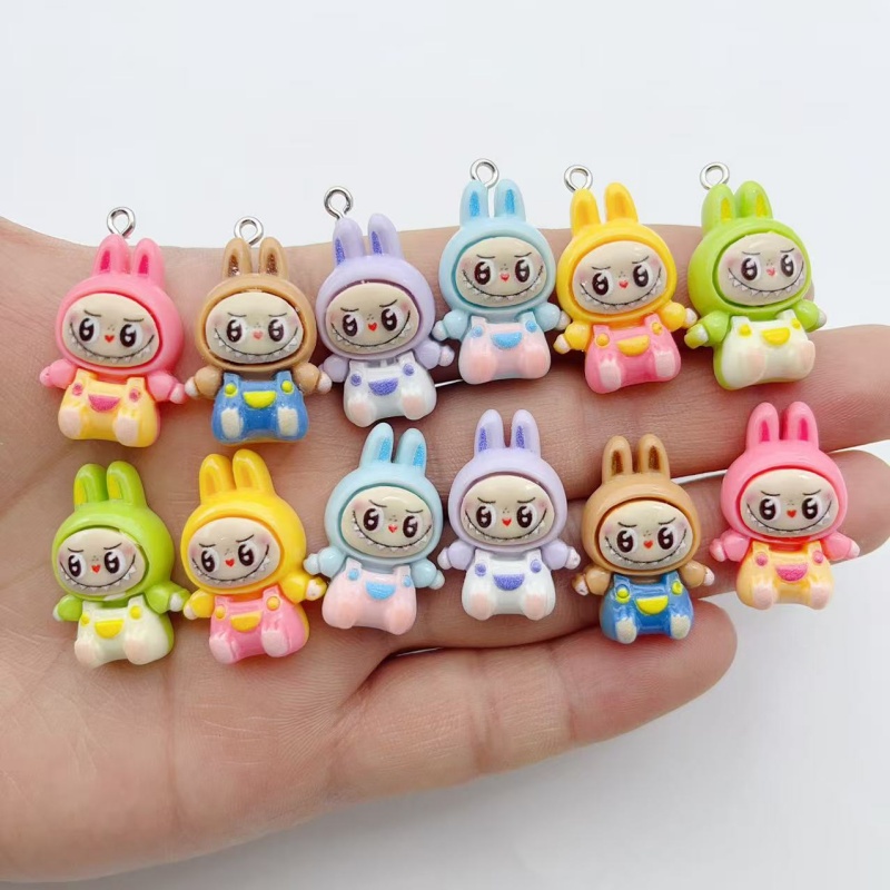 10Pcs Kawaii Rabbit Strawberry - Resin Art For Sale 评论和价格