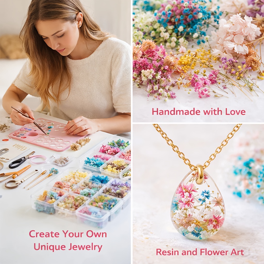 10 Box Mixed Dried Flower Bouq - Resin Art For Wedding Gift 评论和价格