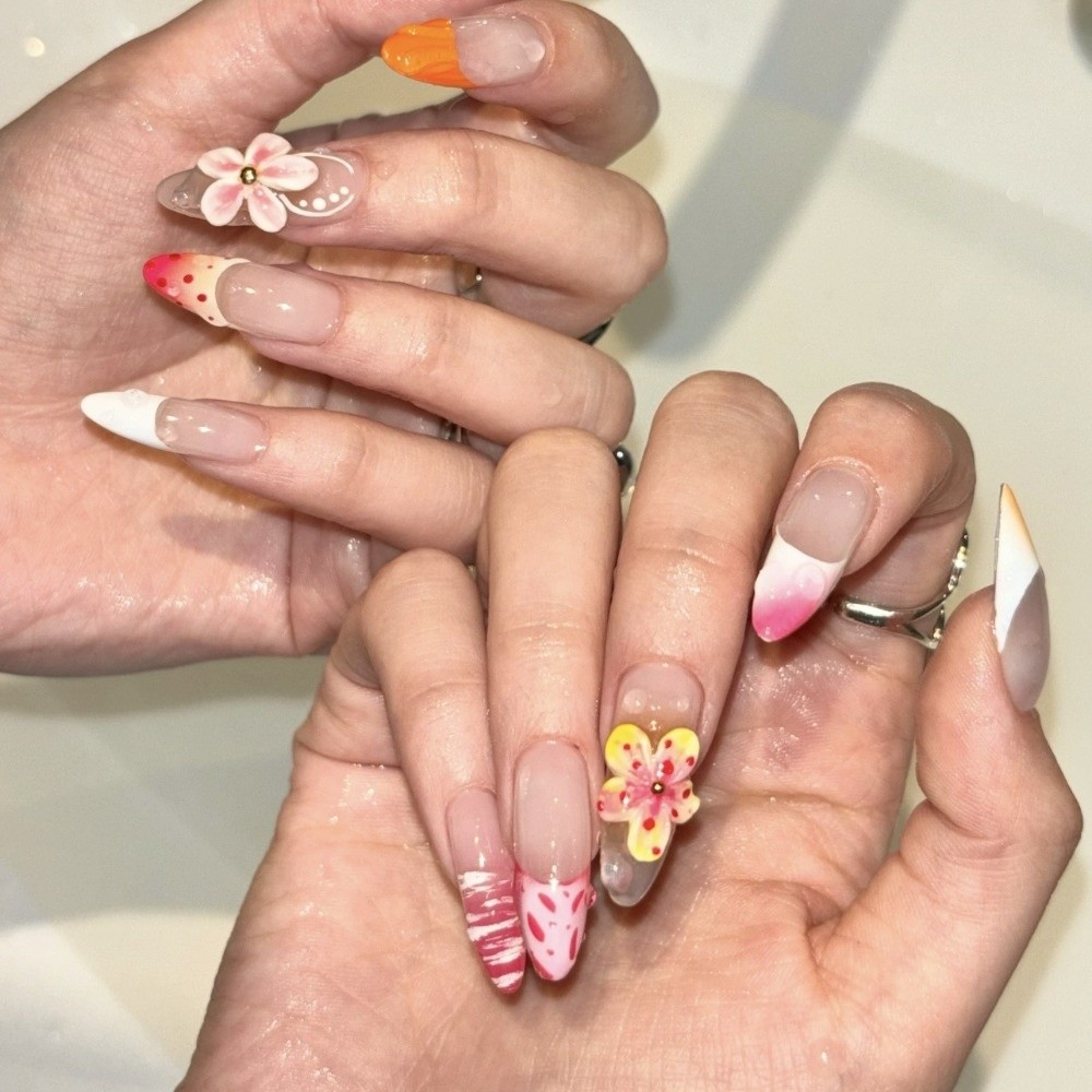 New 3Pcs/Set 3D Nail Mold Carv - Resin Art Template 评论和价格
