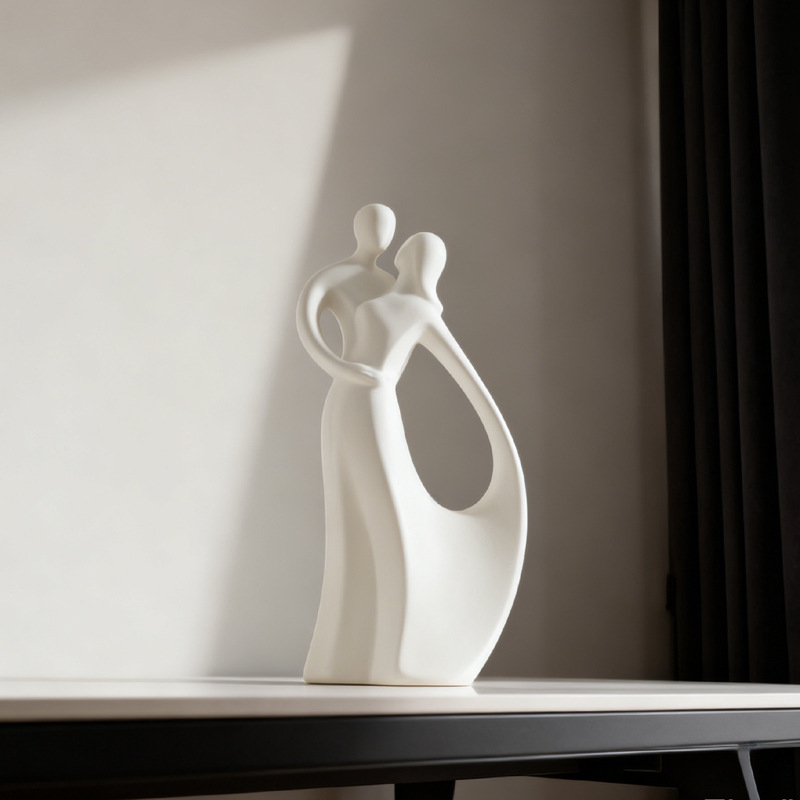 Nordic Ceramic Couple Hugging  - Resin Art For Wedding Gift 评论和价格