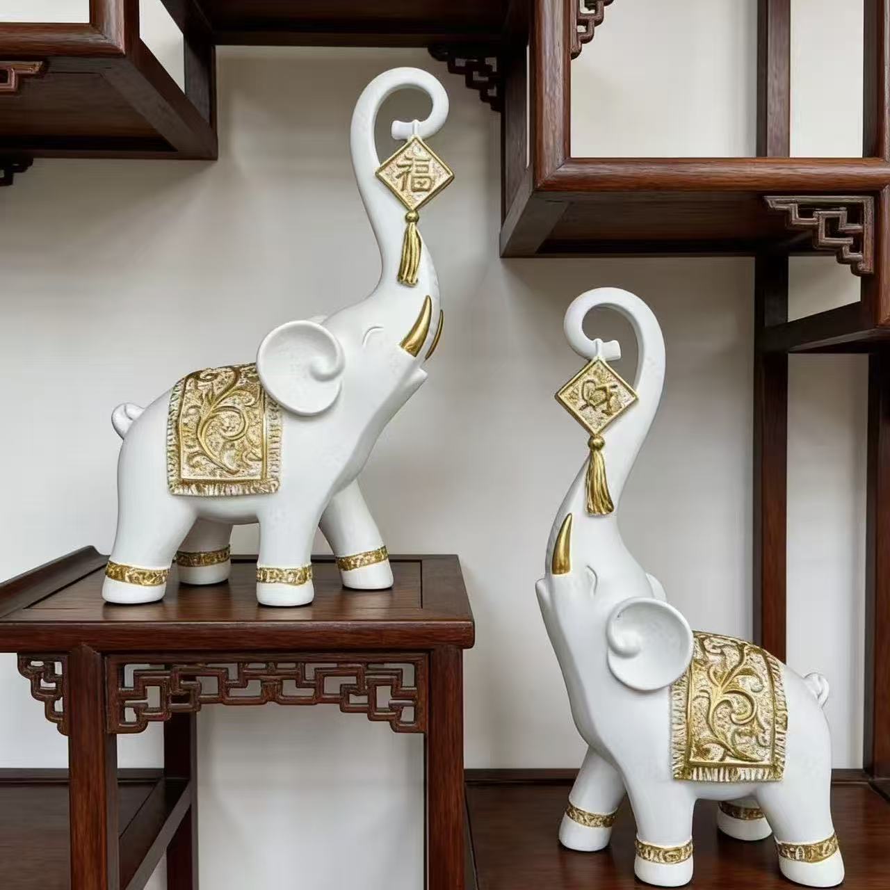 One Pair Chinese Style Lucky W - Resin Art For Wedding Gift 评论和价格
