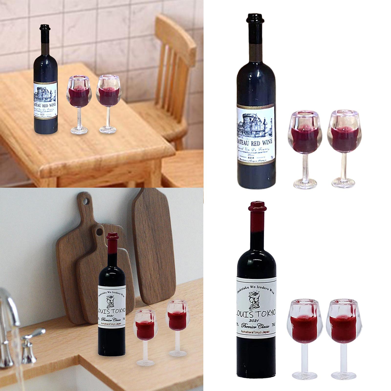 1/12 Scale Dollhouse Wine Bott - Resin Art Kitchen 评论和价格