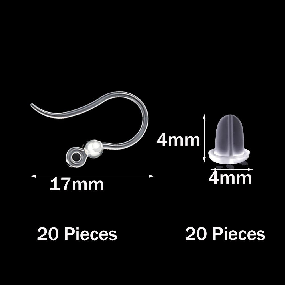 40pcs Clear Plastic Earring Ho - Resin Art For Sale 评论和价格