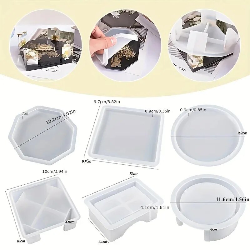 Coaster Resin Molds Set Includ - Resin Art Pen 评论和价格