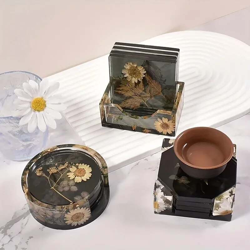 Coaster Resin Molds Set Includ - Resin Art Pen 评论和价格