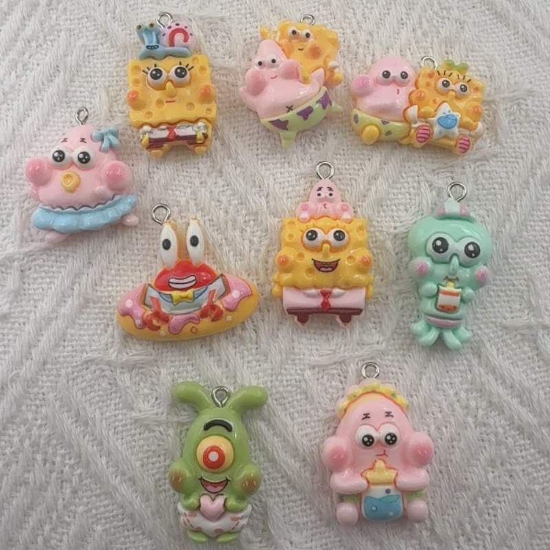 10pcs cartoon resin pendant, D - Resin Art For Sale 评论和价格