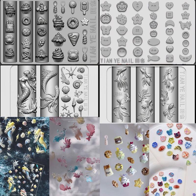 3D Soft Silicone Nail Ocean Me - Resin Art Template 评论和价格