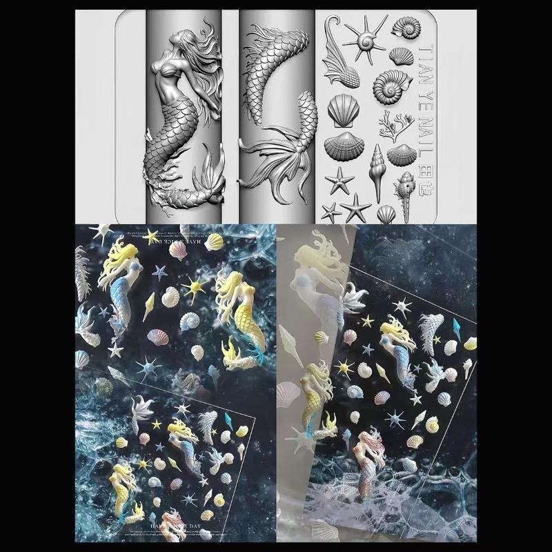 3D Soft Silicone Nail Ocean Me - Resin Art Template 评论和价格