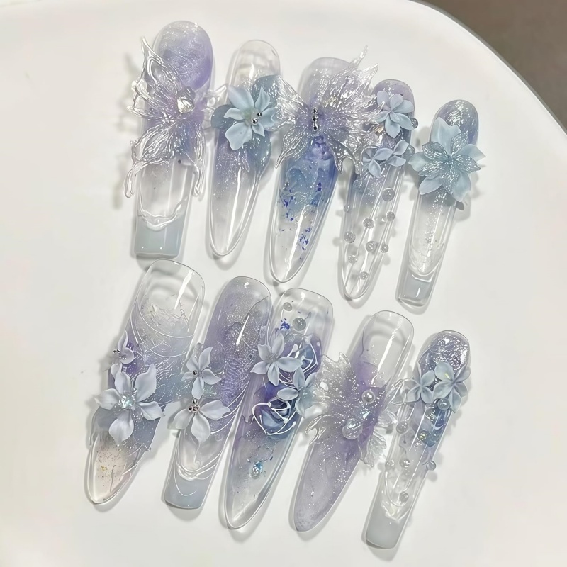 3D Butterfly Flower Gel Nail A - Resin Art Template 评论和价格