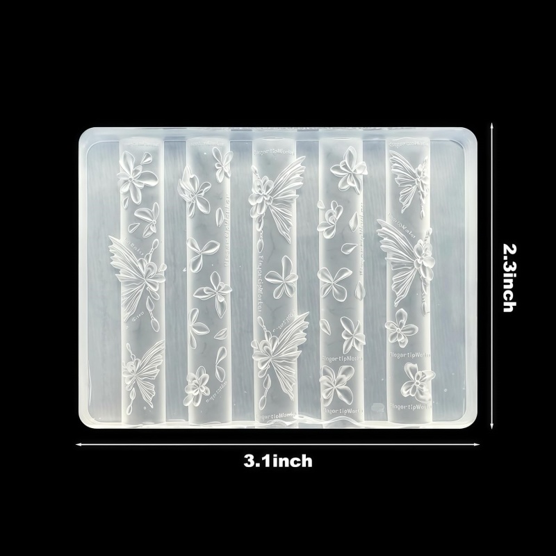 3D Butterfly Flower Gel Nail A - Resin Art Template 评论和价格
