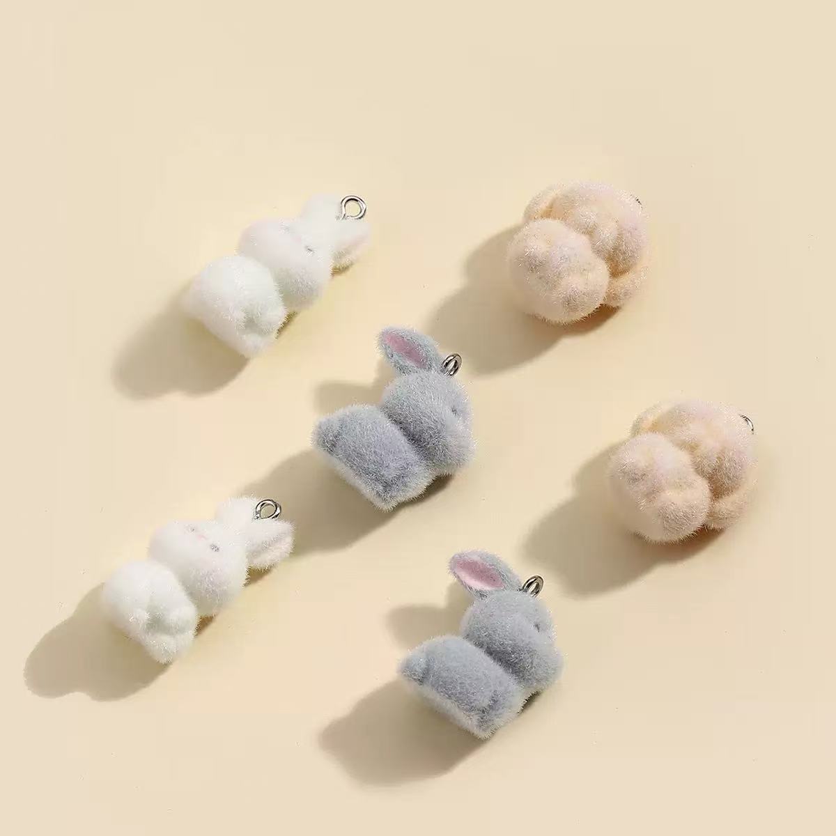 10pcs Flocking Little Rabbit R - Resin Art For Sale 评论和价格