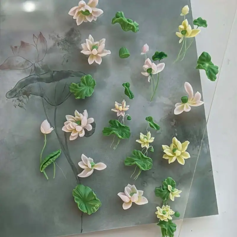 Flowers Series 3D Curved Nail  - Resin Art Template 评论和价格