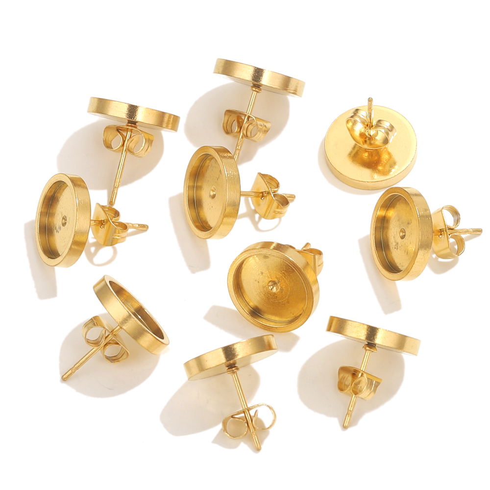 10pcs Stainless Steel Gold Ear - Resin Art For Sale 评论和价格