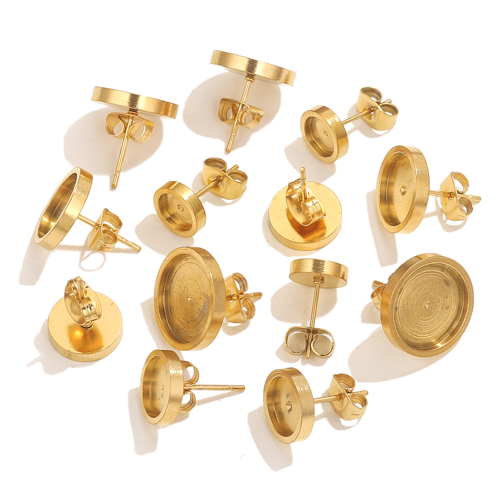 10pcs Stainless Steel Gold Ear - Resin Art For Sale 评论和价格